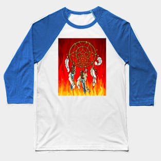 Spiritual Colorful Dream Catcher Feather Baseball T-Shirt